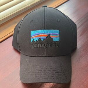 Patagonia Black Hat with Vibrant Logo